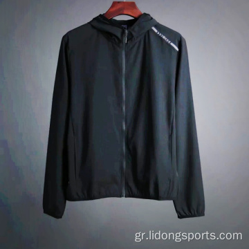 Λεπτό φερμουάρ πολυεστέρα Αθλητισμού Windbreaker Jacket